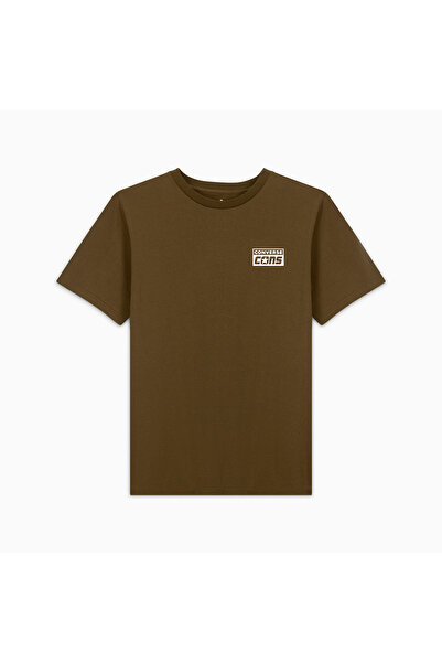 Converse CONS Grafik Baskılı Erkek Kahverengi T-Shirt