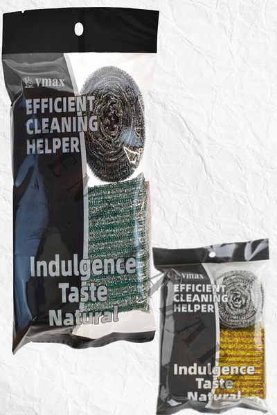 Kent Pazarı 4 Piece Dish Scrubbing Wire Set - Dish Sponge and Steel Stainless Wire