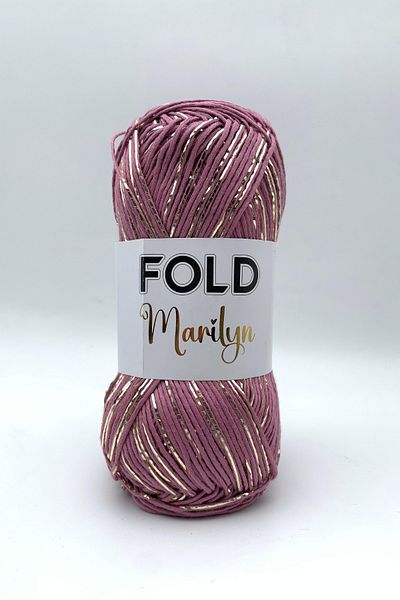 FOLD Marilyn Dusty Rose 3320 Glittered String Πλεκτό νήμα 100 γραμμάρια 165 μέτρα