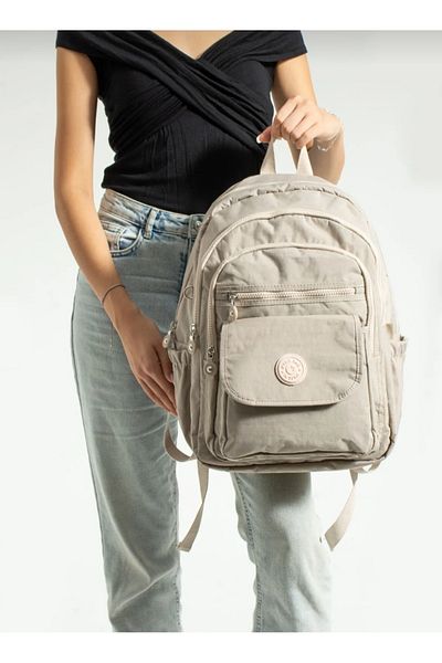 GP GUES POLO Yellow Crinkle Fabric - Water Resistant Large Size Clinker Backpack/Laptop School Bag