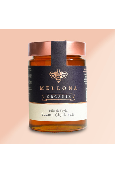 Mellona Organik Yüksek Yayla Süzme Çiçek Balı 450g