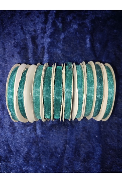 Uslu Çeyiz KOYU YEŞİL Organize Tül  Kurdale 6 MM En  10 ADET