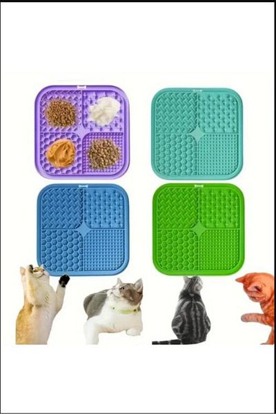 Hayveys Cat Dog Eating Food Mat Eating Food Lick Bowl