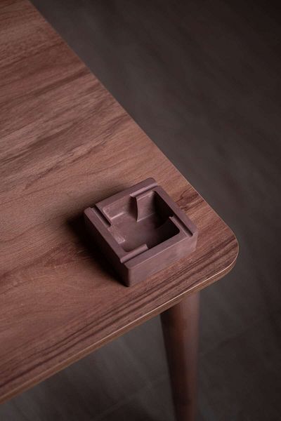 TABART "Labirent" Decorative Minimal Concrete Ashtray