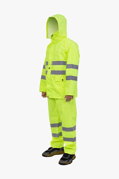 TOYTEX Waterproof Reflective Raincoat Set - Upper and Lower Set, Hooded, Windproof