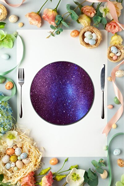 Saban Bol de prezentare din sticlă cu model Galaxy de 27 cm