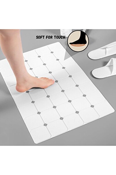 MAİN SHOP 2 Pieces Bathtub and Shower Mat with Suction Cups Non-Slip Silicone Odorless Bath Mat 45 X 70 cm M-161