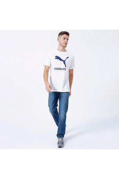 Puma Λευκό ανδρικό μπλουζάκι Fenerbahçe ( 773136 -02)