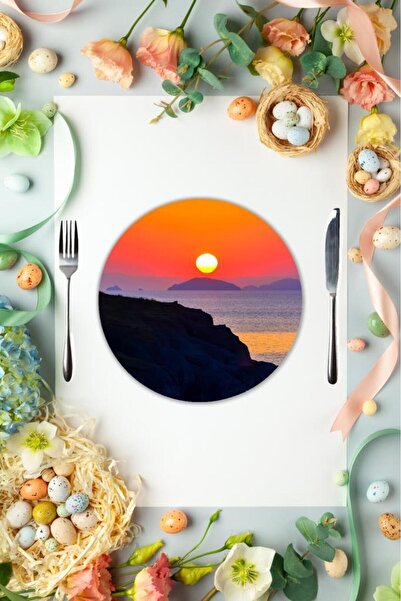 Saban 27 cm Sunset Horizon Sticlă cu model Prezentare Placă de serviciu americană