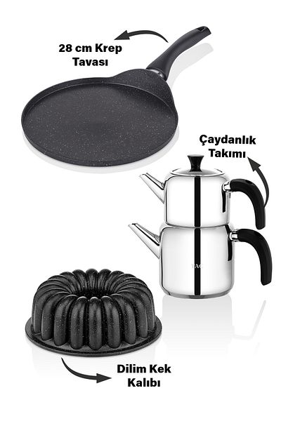 Taç Herna 3 Piece Advantageous Kitchen Set