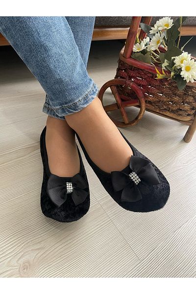 Babet Merkezi Women's Home Flats Guest Flats Portable Women's Booties in Foldable Bag