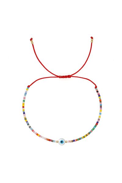 Choice MI-B23032302A Go2boho Red Friendship Miyuki Mixed Colorful Rainbow Bead Bracelet For Women Evil Eye