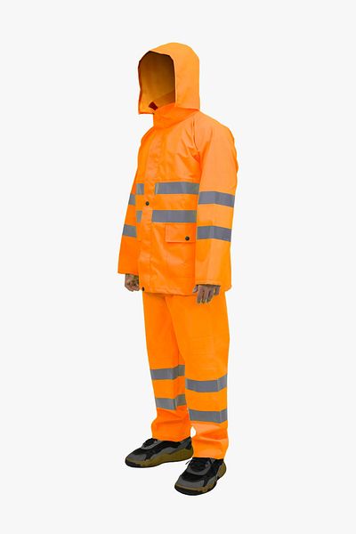 TOYTEX Waterproof Reflective Raincoat Set - Upper and Lower Set, Hooded, Windproof