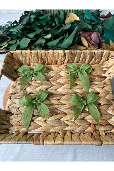 la minör شريط كتان أخضر سادة جاهز - 25 قطعة