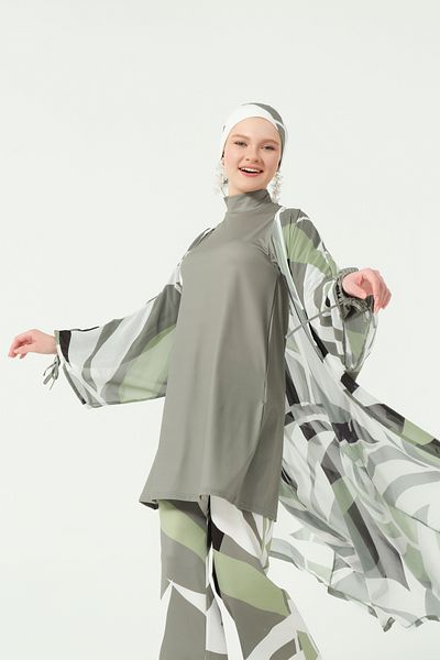 ALFASA Μαγιό Hijab με σχέδιο Veluna