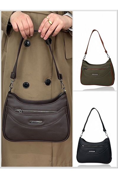 Nas Bag Soft Leather Bag with Baguette Strap
