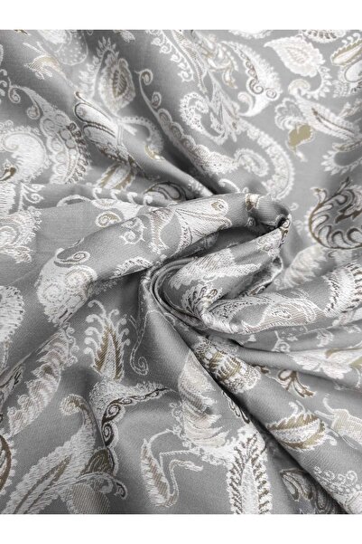 Evcimenhome Бавовняна тканина жакардового плетіння. 120 см x 170 см, колір: каменний сірий.