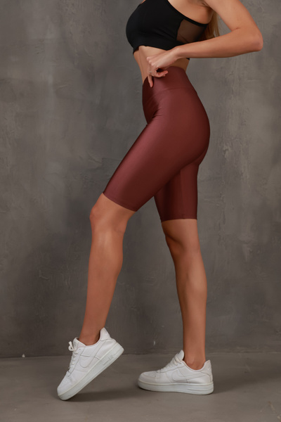 Miss Prova Shiny Disco High Waist Recovery Knitted Shorts/Biker/Short Leggings Missta2175