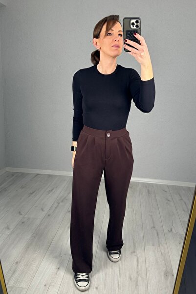 lady special Krep Tkanina Nabrano Palazzo pantalone