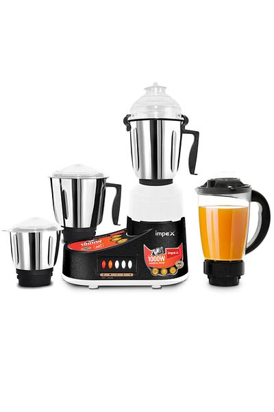 İMPEX Impex Blender 4 In 1 Mixer Grinder 1000w Powerful Copper Motor 3 Speed Pulse