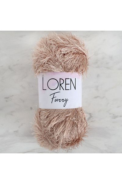 SAVA HOME COLLECTİON Прежда за ръчно плетене Loren Furry Beige - RF053 - 34060