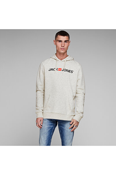 Jack & Jones Hanorac pentru bărbați Jjecorp Old Logo Sweat Ho Off-White