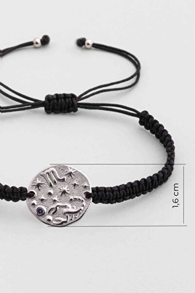 So CHIC... Akrep Burcu 18 Ayar Beyaz Altın Kaplama Ayarlanabilir Erkek Gümüş Bileklik