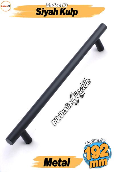 Badem10 Rozmarin Negru Metal 192 Mm 19,2 Cm Mobilier Bucătărie Sertar Dulap Dulap Mâner Mâner