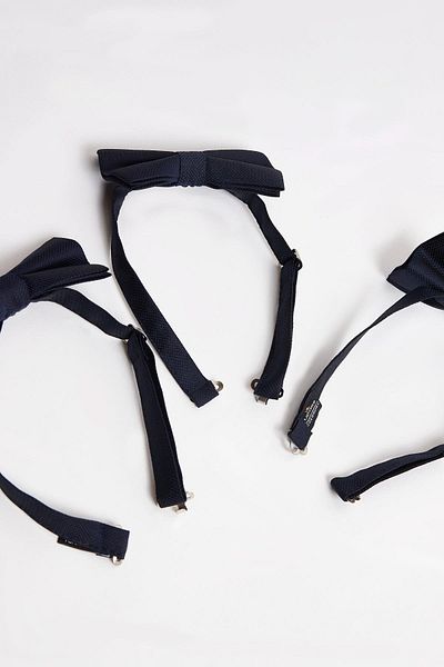 Tudors Pack of 3 Dobby Navy Blue Men's Bow Ties