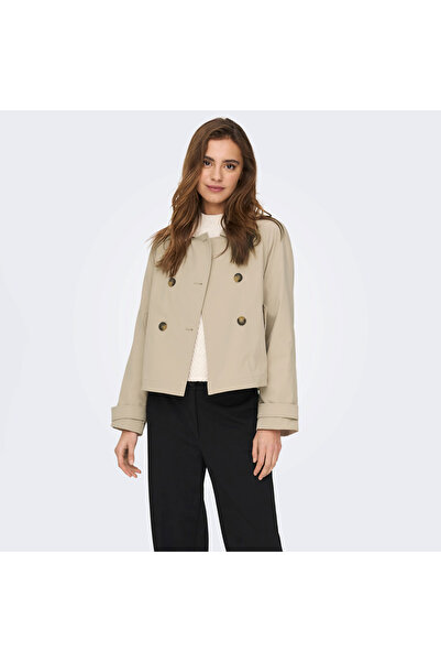 ONLY Γυναικεία κρεμ καμπαρντίνα April (15274982-OXT)