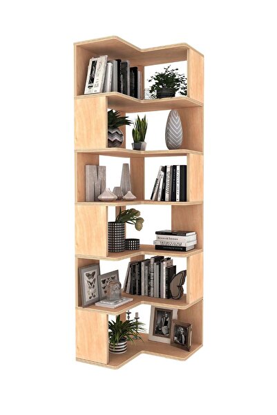 Woodesk Pino, Ahşap, Köşe Kitaplık, 192x55 cm, 4 Renk Seçeneği