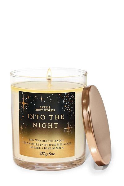 Bath & Body Works شمعة Into The Night ذات الفتيل الواحد