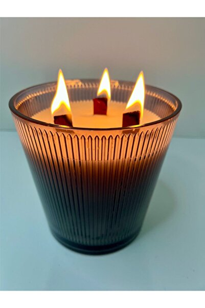 Missi Vıp Xl Ahşap Fitilli Dark Amber Kokulu Vegan Mum (900 GR)