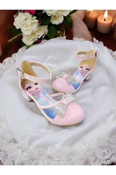 pediashoes PANTOFI DE ROCHIE DE SEARĂ DE CULOARE ROZ CU TOC FETE