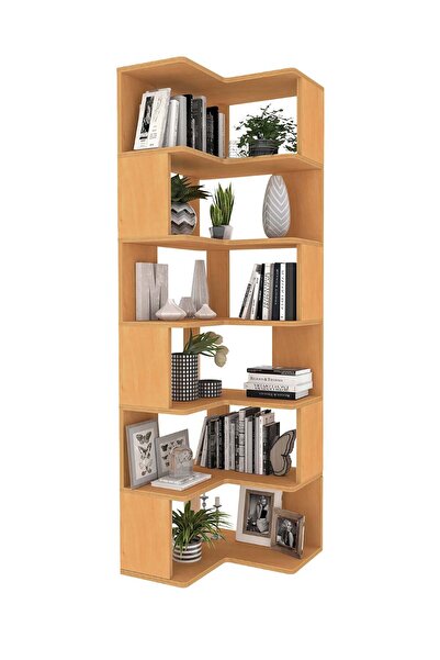 Woodesk Pino, Ahşap, Köşe Kitaplık, 192x55 cm, 4 Renk Seçeneği