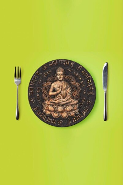 Saban Bol de prezentare din sticlă cu model Cap Put de 27 cm