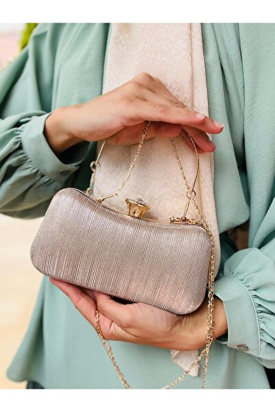 Çanta Trend Ženska večernja haljina Rose Sa šljokicama Çupra sa ručnim i lanč...