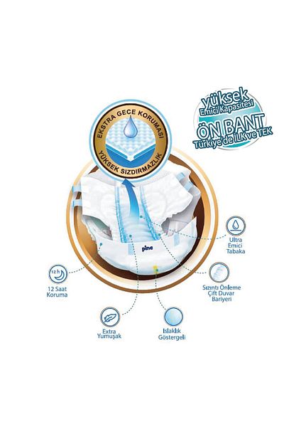 Pine Patient Diapers - Small (2X30) 60 Pieces