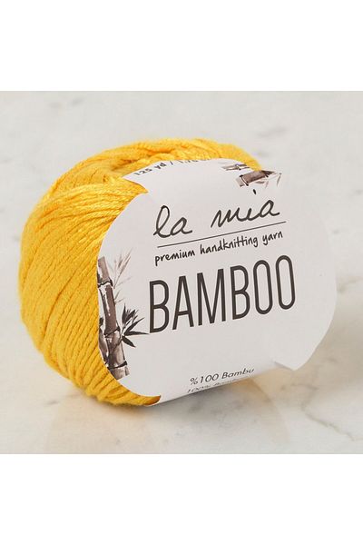 Hangora La Mia Bamboo Mustard Yellow Hand Knitting Lanyard - L003 - 33853