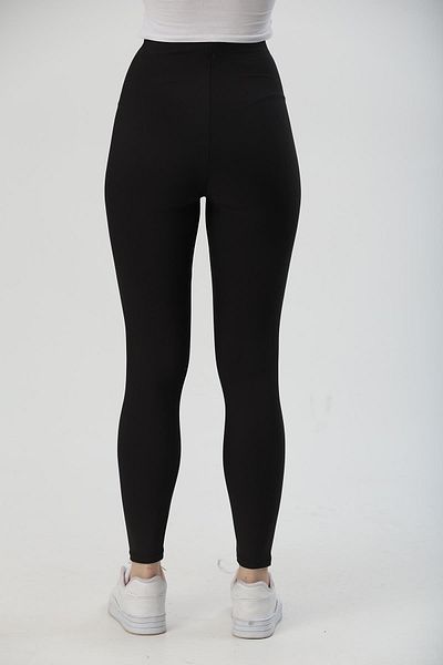 CALİENTE Leggings cu talie înaltă cu nasturi negri