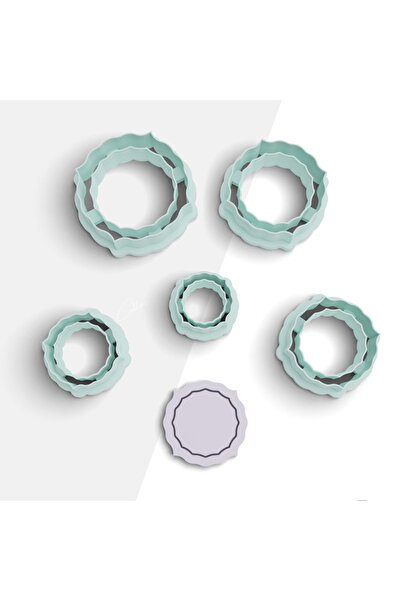 flament aşk Nostalgic Frame Shaped Polymer Clay Cutting Mold, Earring Mold, V...
