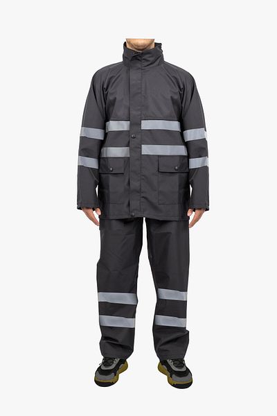 TOYTEX Waterproof Reflective Raincoat Set - Upper and Lower Set, Hooded, Windproof