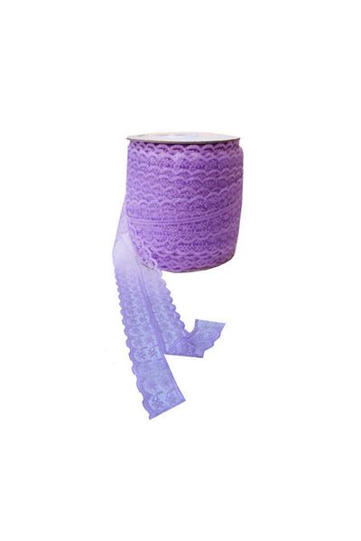 Hobigram Lilac Lace Ribbon 10 Meters Double Layer Guipure Width 5 cm