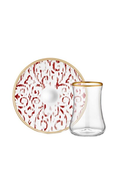 ÇIRPAN EV Koleksiyon Dervısh Nomad Bordo Çay Seti 1 Kişilik