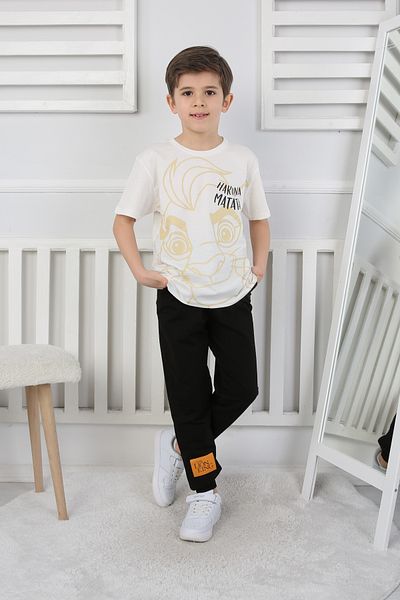 ZUZUNGA Hakuna Matata Printed T-Shirt-Sweatpants Kids Set 3-10 Years