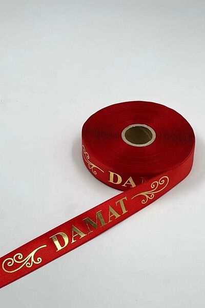 Hobigram 5 Pieces of Sleeve Ribbon: Night, Groomsman, Kirve, Bridesmaid, Gold Leaf