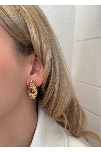 KİLİGİSTANBUL GOLD RENK XUPİNG KÜPE 3 CM