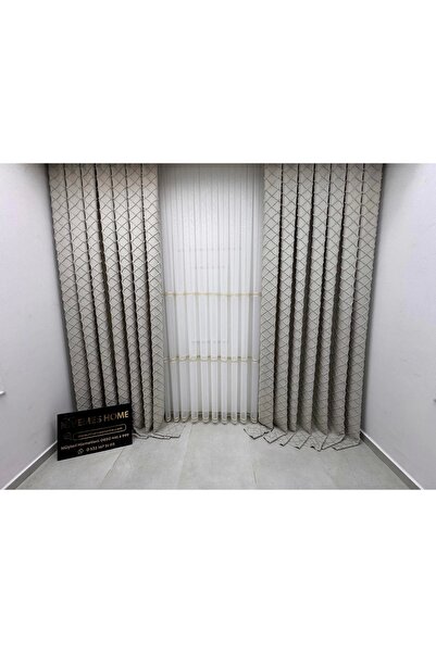 NİVEMESHOME TUNA 105 ROSE DESICATE 1/3 PERDELE DE FOND PLIATĂ APM