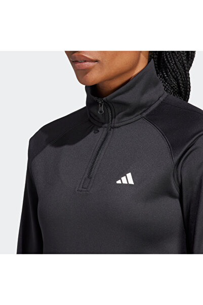 adidas W GG 1/4 ZIP BLACK Women's Tracksuit Top