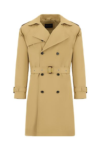 Abdullah Kiğılı Cotton Double Breasted Top Coat & Trench Coat